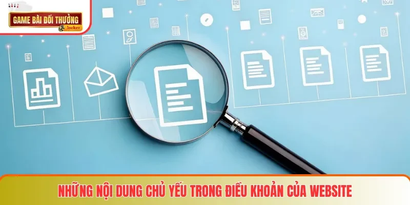 Những nội dung chủ yếu trong điều khoản của website